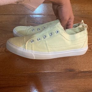 CORKYS women casual slip baby yellow fashion sneaker